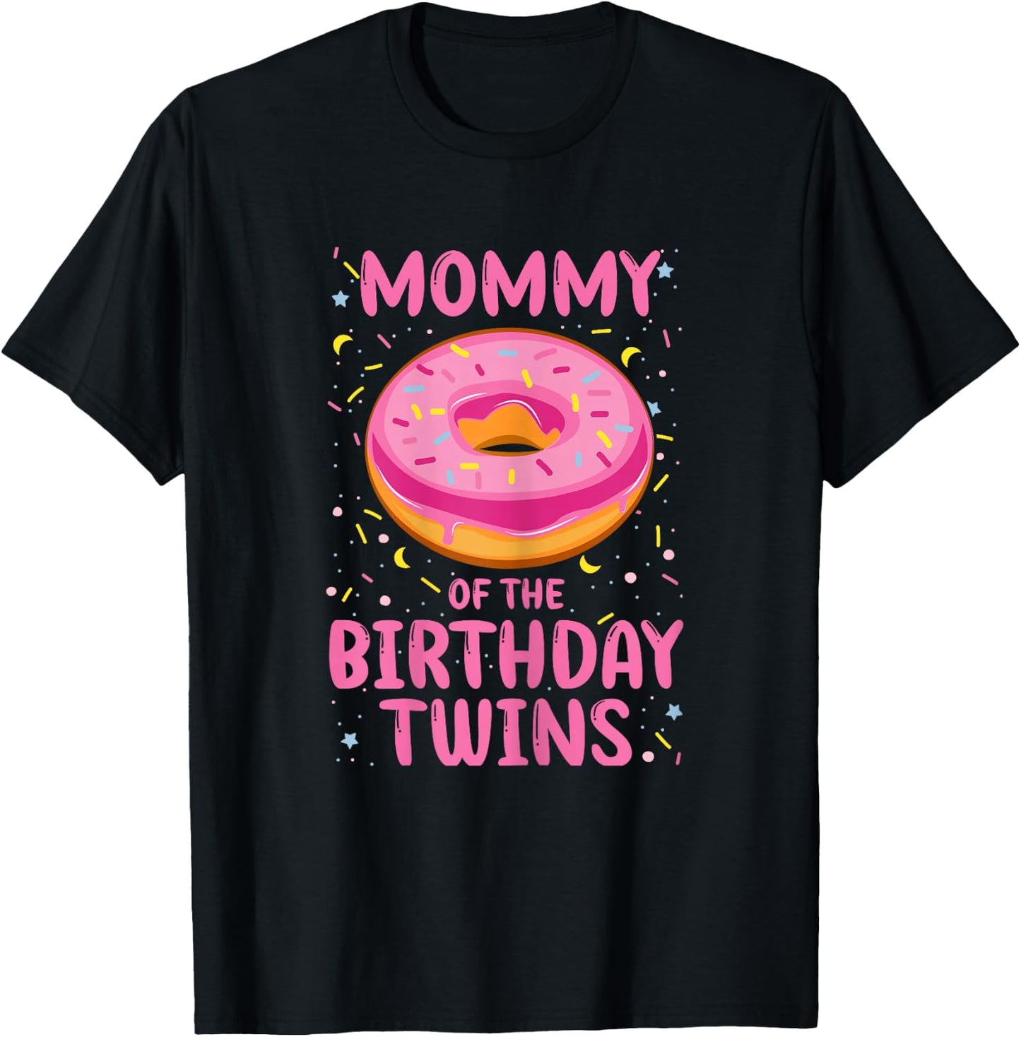 Mum of the Birthday Twins T-Shirt - T-Shirt | Black