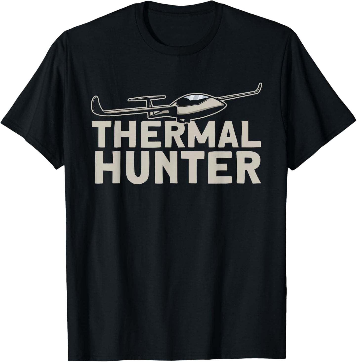 Thermal Hunter Flying Sailplane T-Shirt - T-Shirt | Black