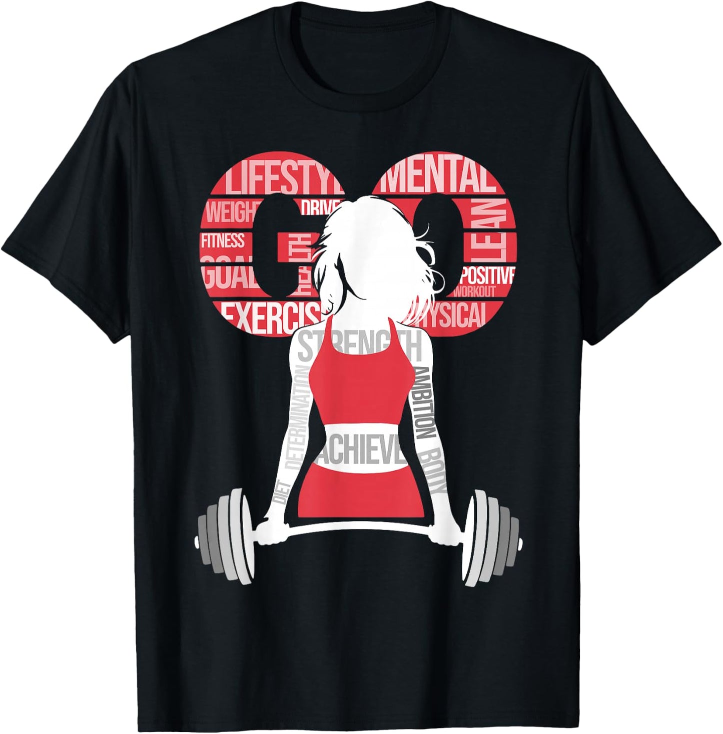 Women Workout With Sayings Gym Motivation Quote Gym Girls T-Shirt - T-Shirt | Black