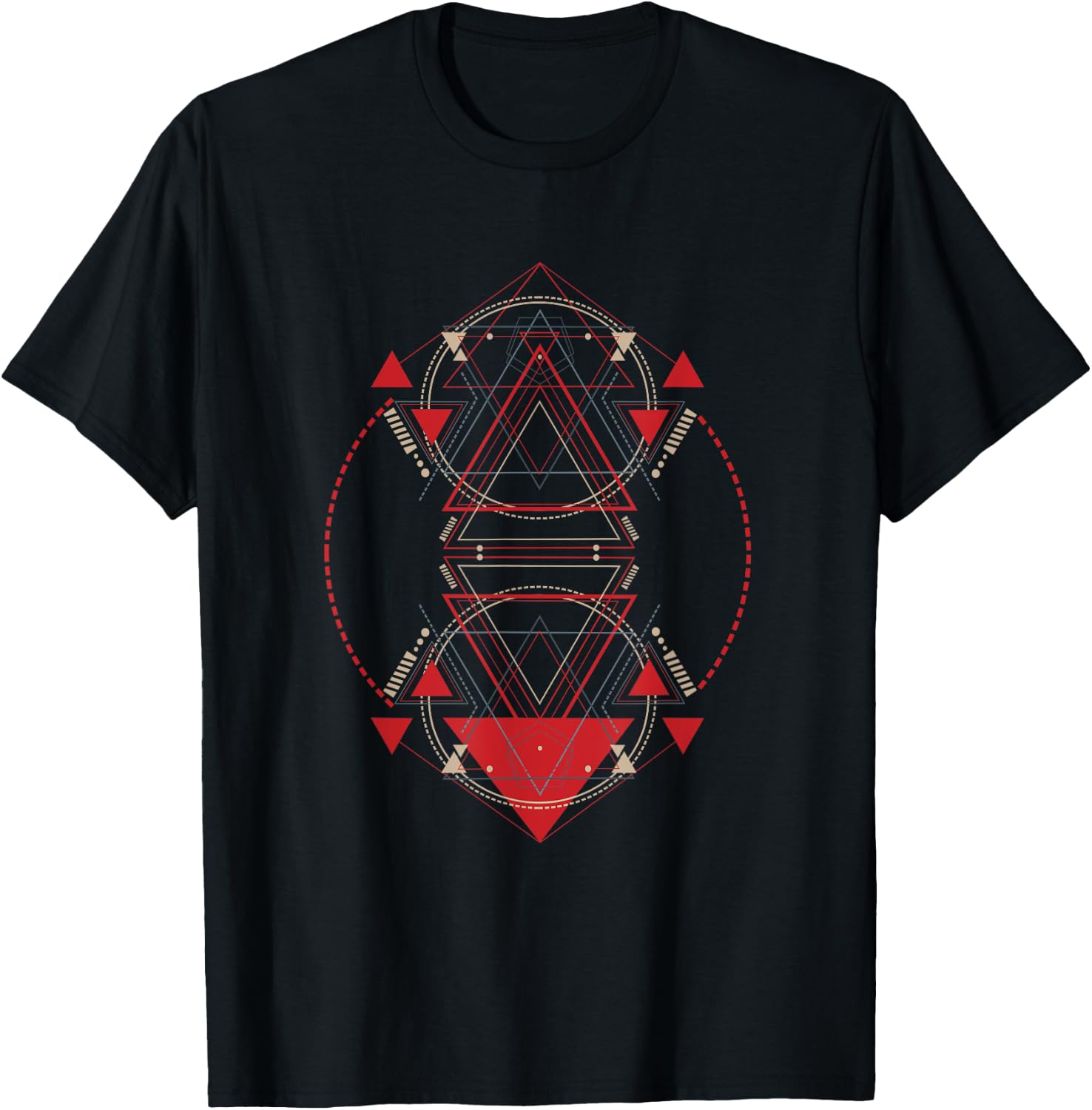 Sacred Geometry Mystical Alien Pyramid T-Shirt - T-Shirt | Black