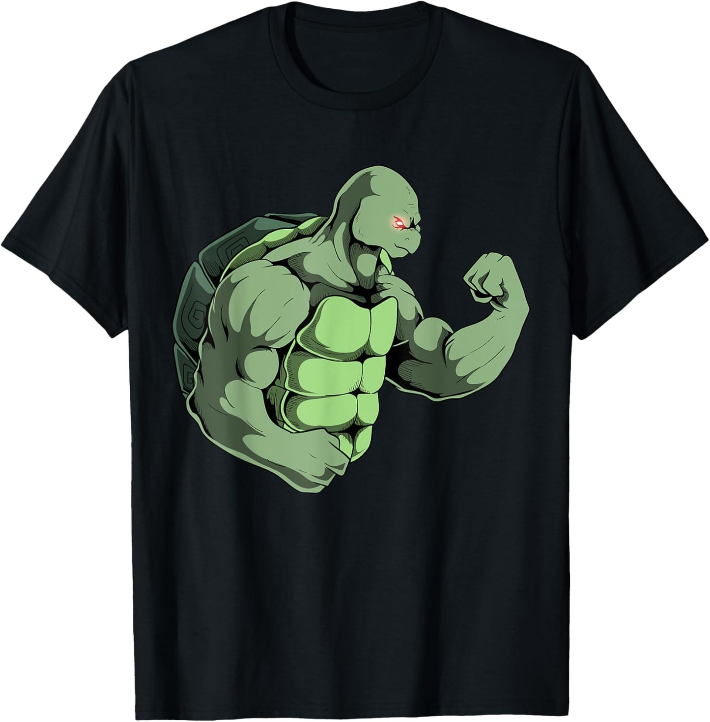 Tortoise Turtle Powerlifter Strongman Weightlifting Workout T-Shirt - T-Shirt | Black