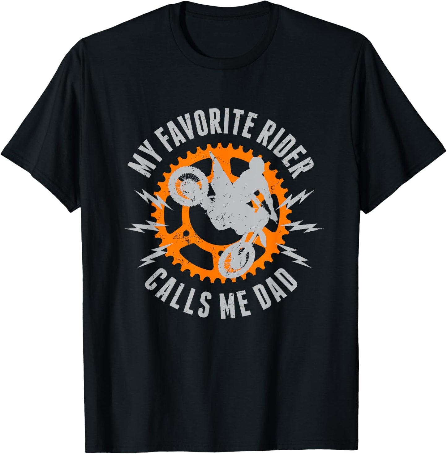 Moto Dad My favorite rider calls me dad T-Shirt - T-Shirt | Black