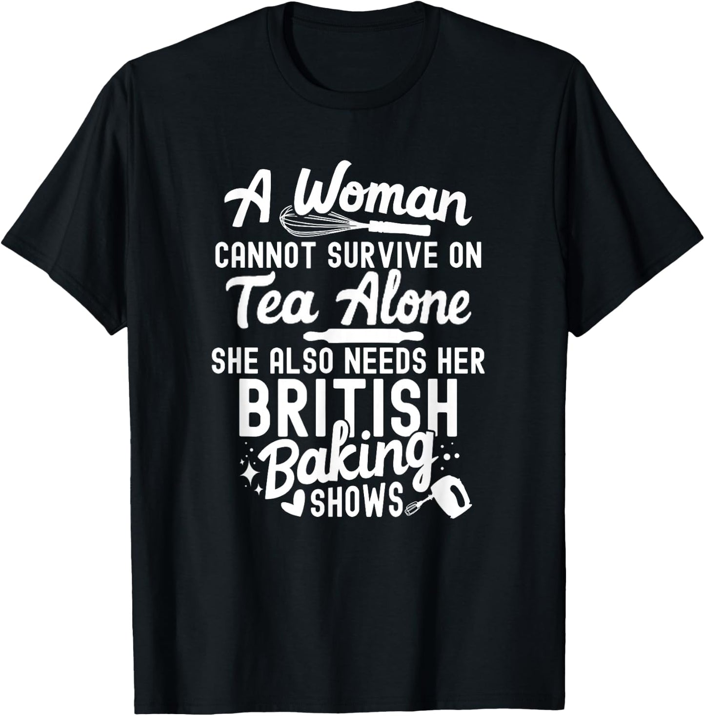 Tea and British Baking Cozy TV T-Shirt - T-Shirt | Black