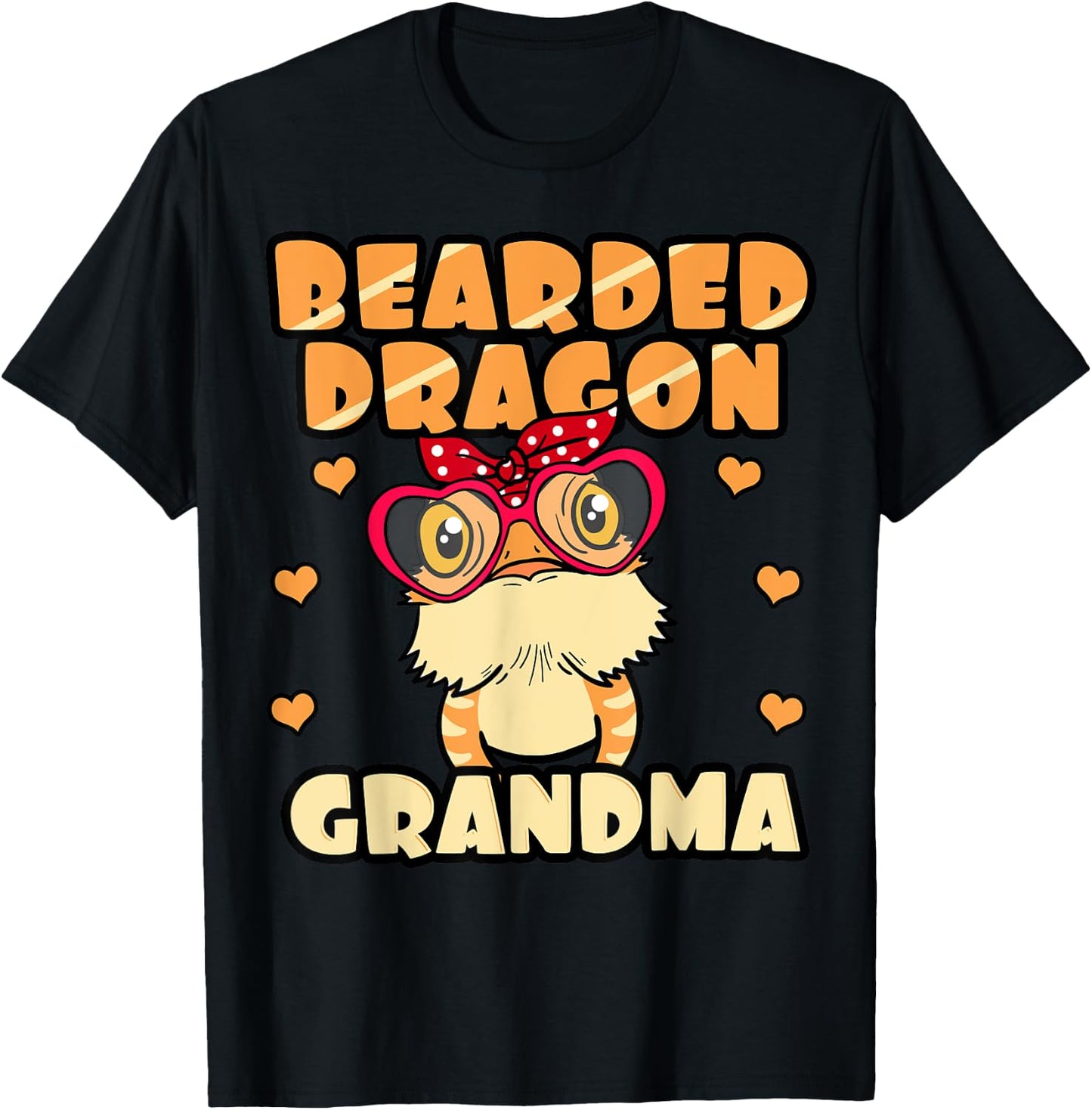Bearded Dragon Grandma Pogona Reptile Grandma Mother's Day T-Shirt - T-Shirt | Black
