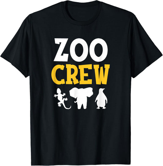 Cool Zoo Crew Shirt for Kids or Adults Zoo T-Shirt - T-Shirt | Black
