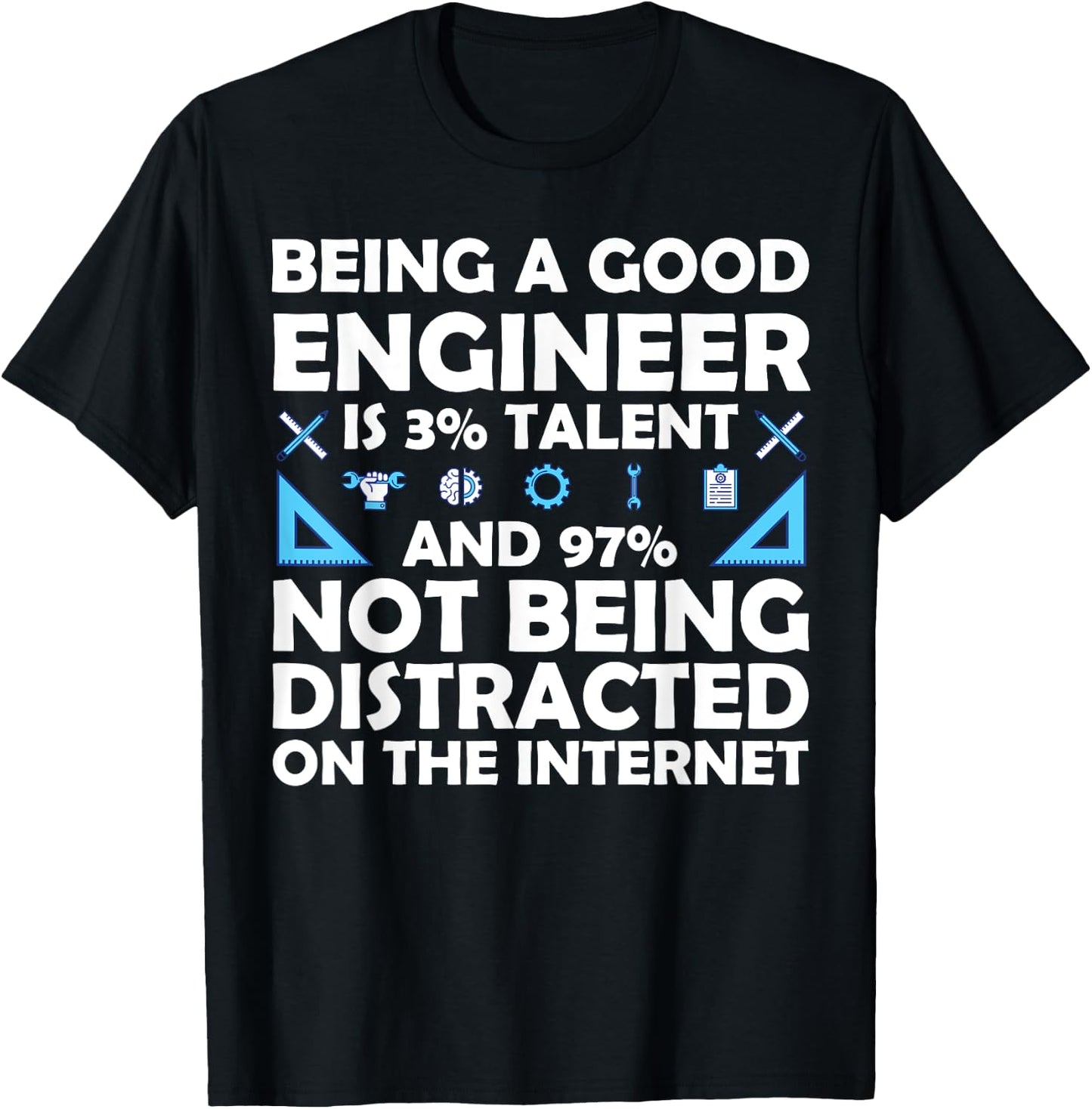 Funny Engineer Art Men Women Mechanical Engineering Lovers T-Shirt - T-Shirt | Black