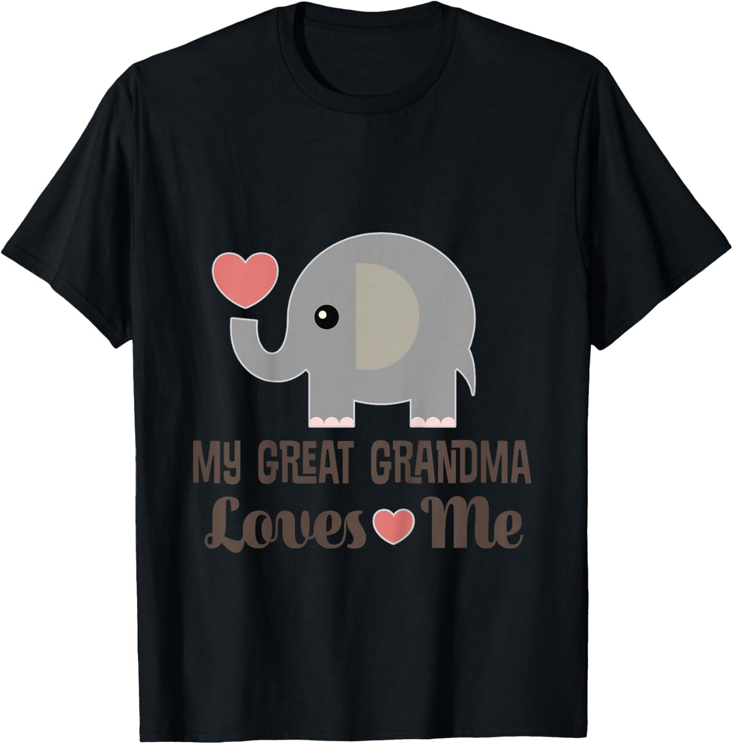 Kids Grandchild My Great Grandma Loves Me T-Shirt - T-Shirt | Black
