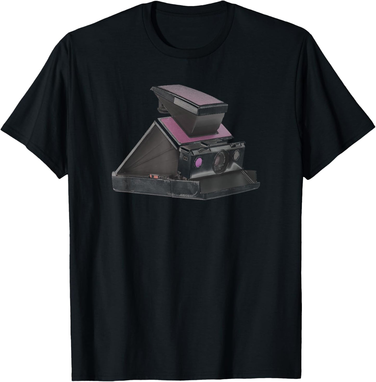 Trendy 70s Polaroid Camera T-Shirt - T-Shirt | Black