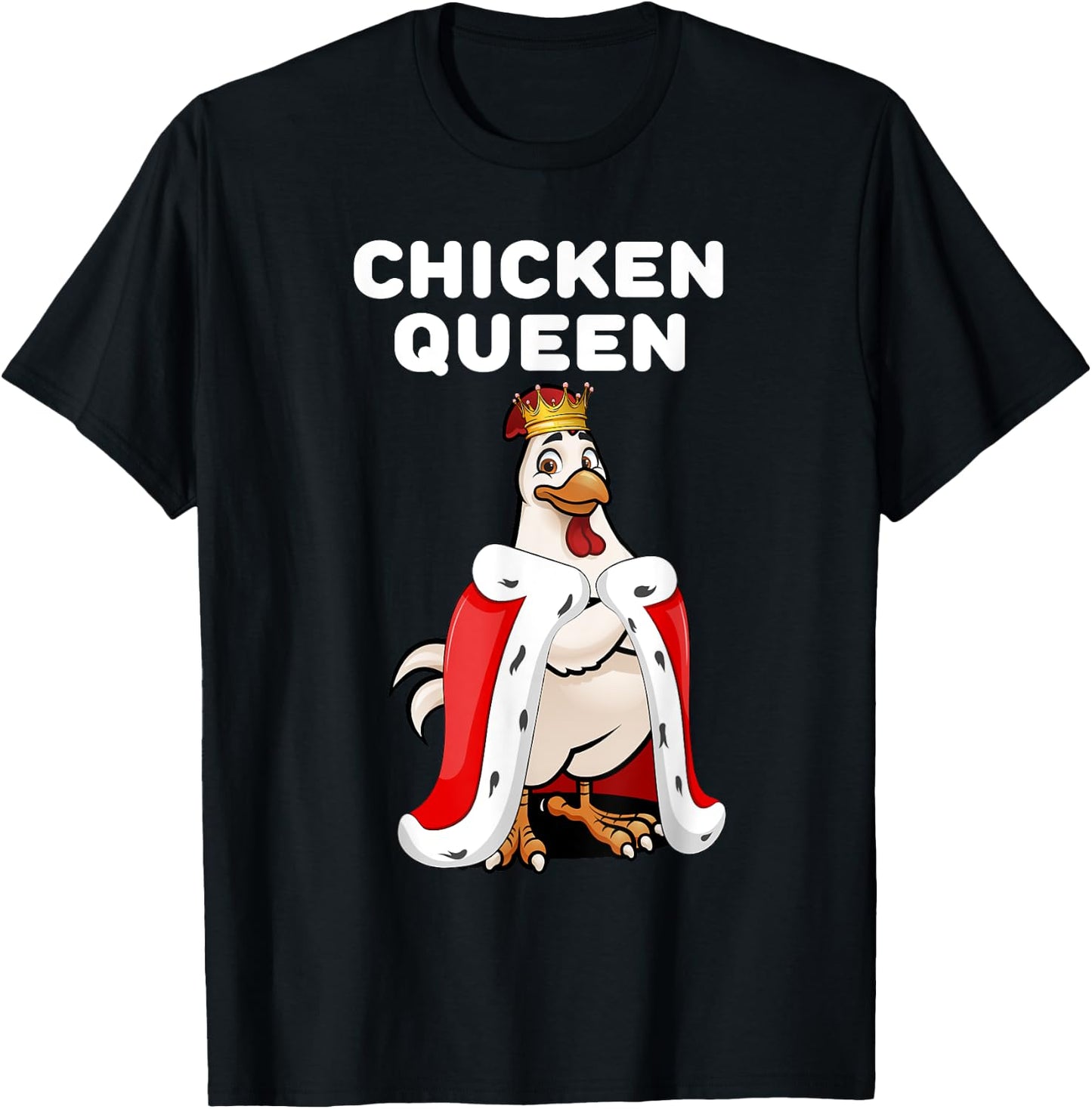 Chicken Queen | Chicken | Girls Chicken T-Shirt - T-Shirt | Black