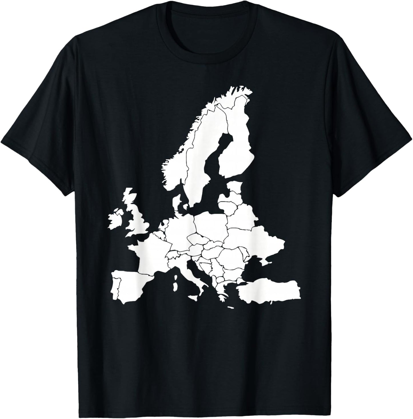 Europe map T-Shirt - T-Shirt | Black