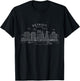 Detroit Skyline Michigan Pride Motor City Vintage Detroit T-Shirt - T-Shirt | Black
