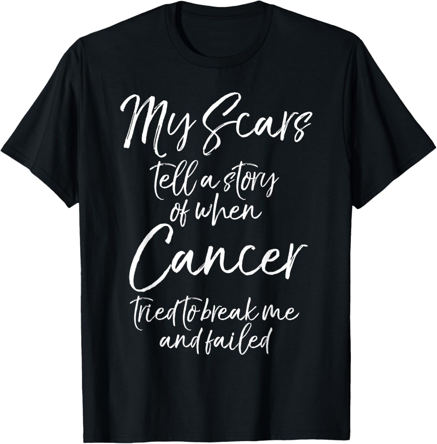 Remission Gift Survivor Cancer Scars Quote Cute Cancer Free T-Shirt - T-Shirt | Black