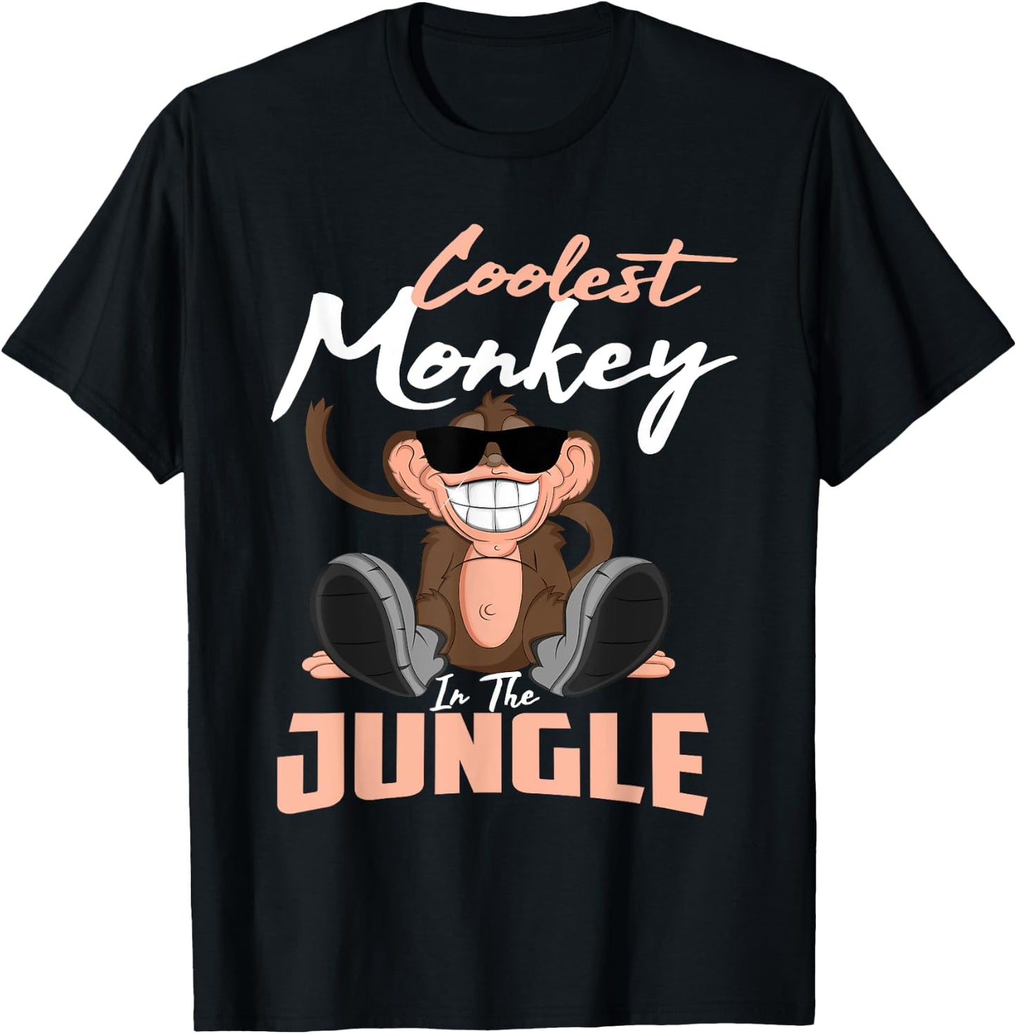 Coolest Monkey in The Jungle T-Shirt - T-Shirt | Black