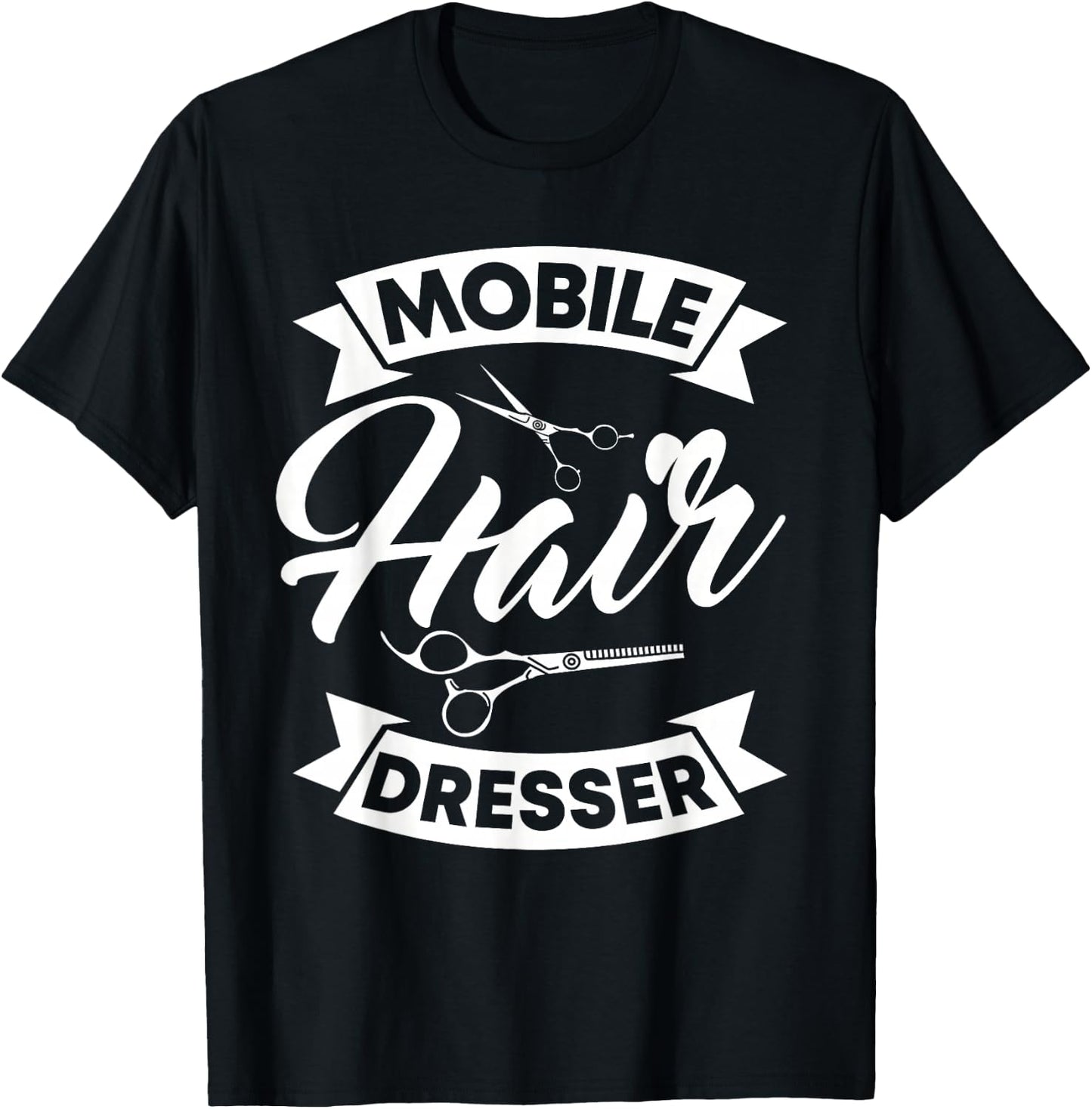 Mobile Hairdresser Hair Stylist Hairdressing Beautician T-Shirt - T-Shirt | Black