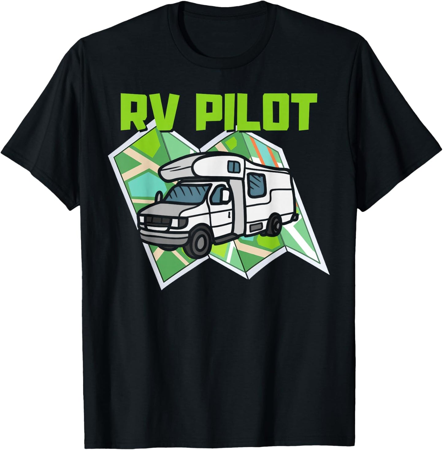 RV Pilot Funny Matching Camping 2024 Motorhome Summer Trip T-Shirt - T-Shirt | Black