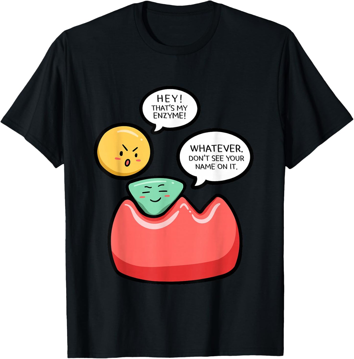 Biology Enzymes Science Biological Molecule Biologist Gift T-Shirt - T-Shirt | Black