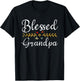 Blessed Grandpa Vintage Graphic Funny Grandpa Father's Day T-Shirt - T-Shirt | Black