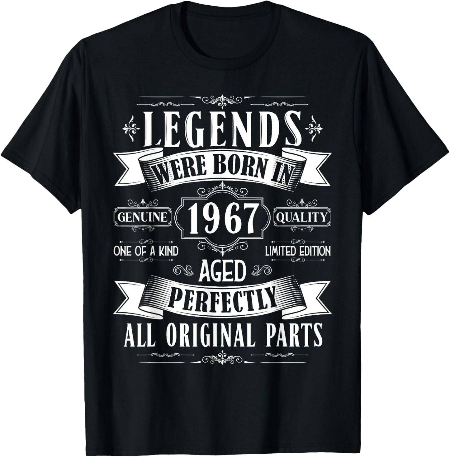 Legends Born In 1967 58th Birthday 58 Years Old Bday Men T-Shirt - T-Shirt | Black