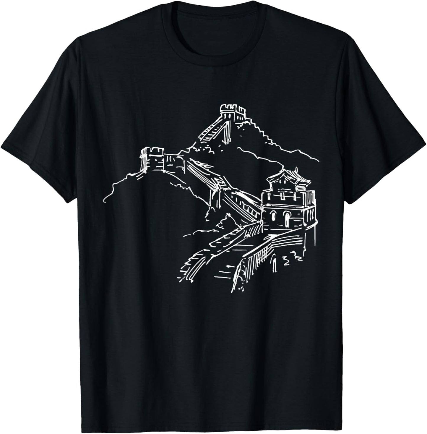 A Great Wall in China T-Shirt - T-Shirt | Black