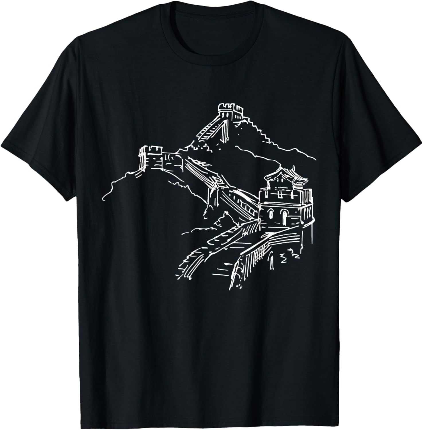 A Great Wall in China T-Shirt - T-Shirt | Black
