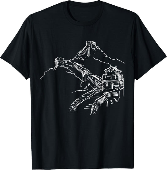 A Great Wall in China T-Shirt - T-Shirt | Black