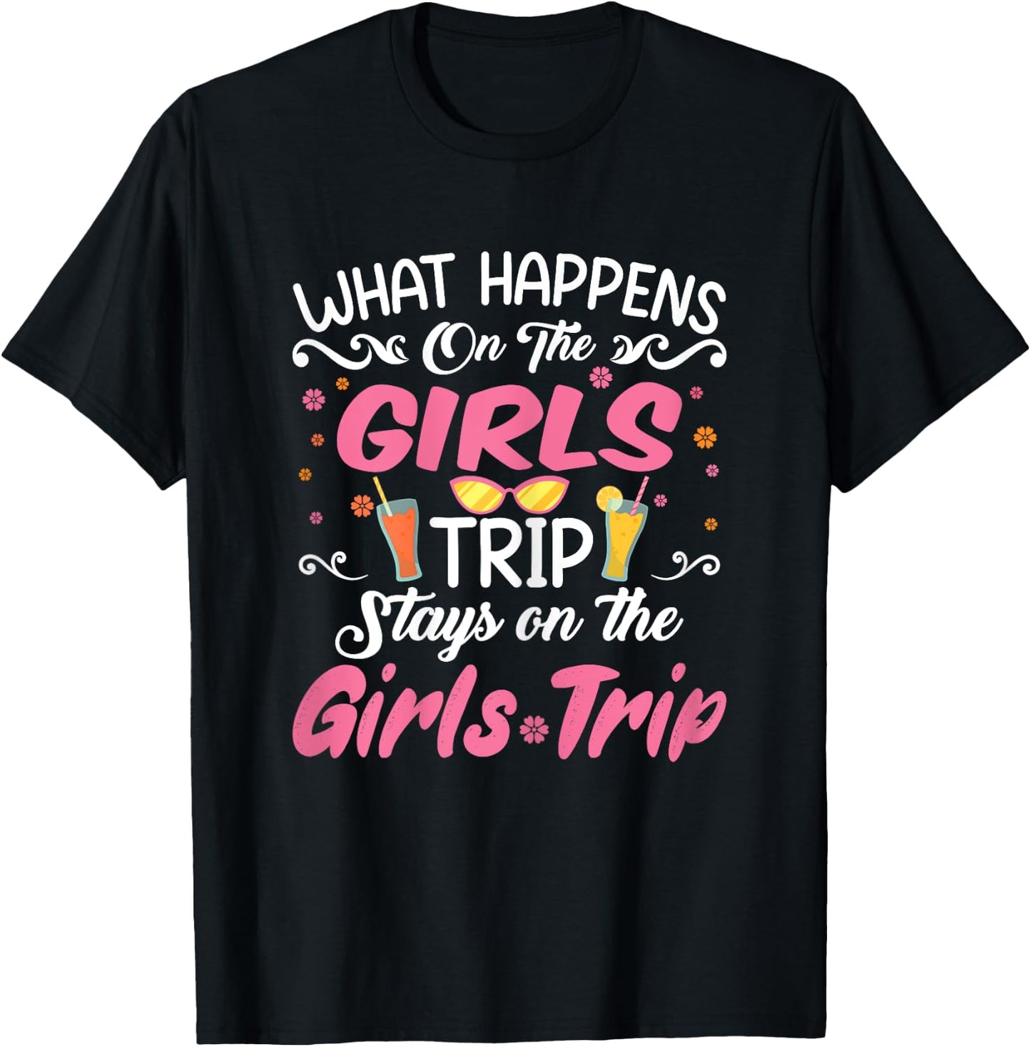 Girls Trip Funny Girls Vacation Holidays Weekend Trip T-Shirt - T-Shirt | Black