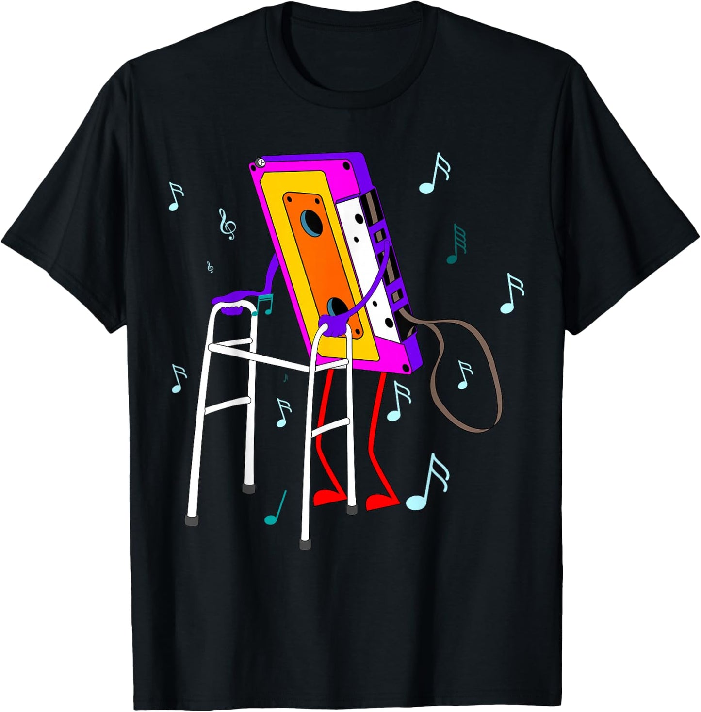 Cassette Tape Retro Vintage 70's 80's 90's Music T-Shirt - T-Shirt | Black