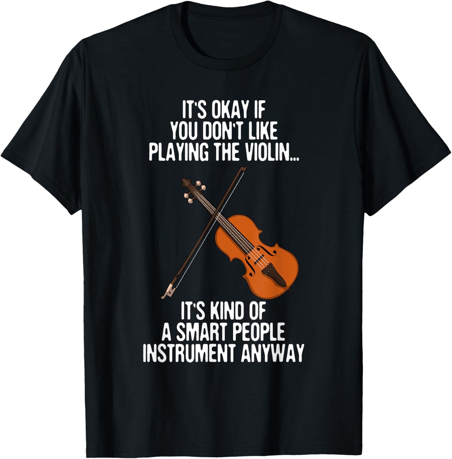 Best Violin Art Women Kids Instrument Violin Player Small T-Shirt - T-Shirt | Black