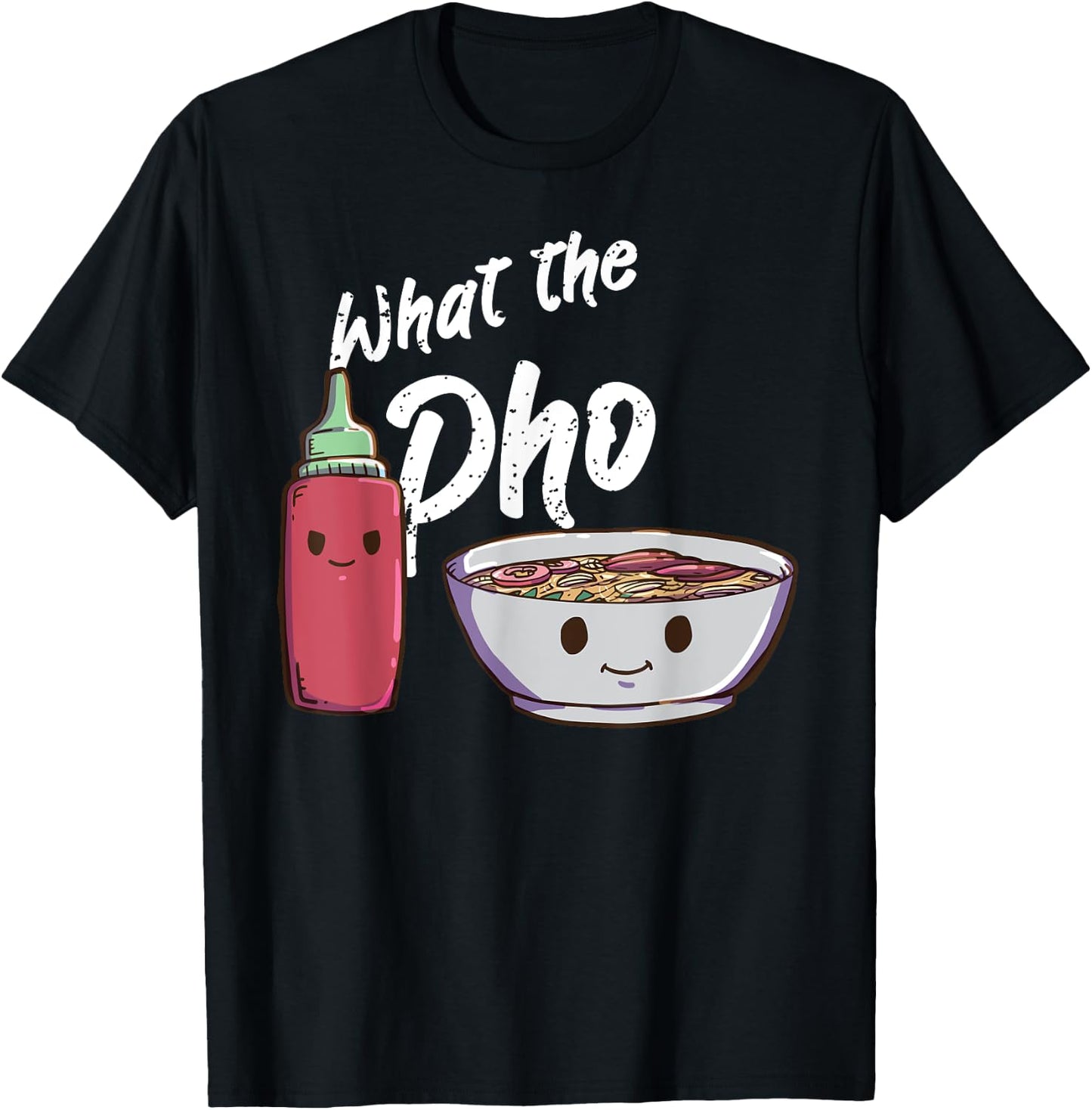 Pho Ramen Noodles Vietnamese Anime Kawaii T-Shirt - T-Shirt | Black