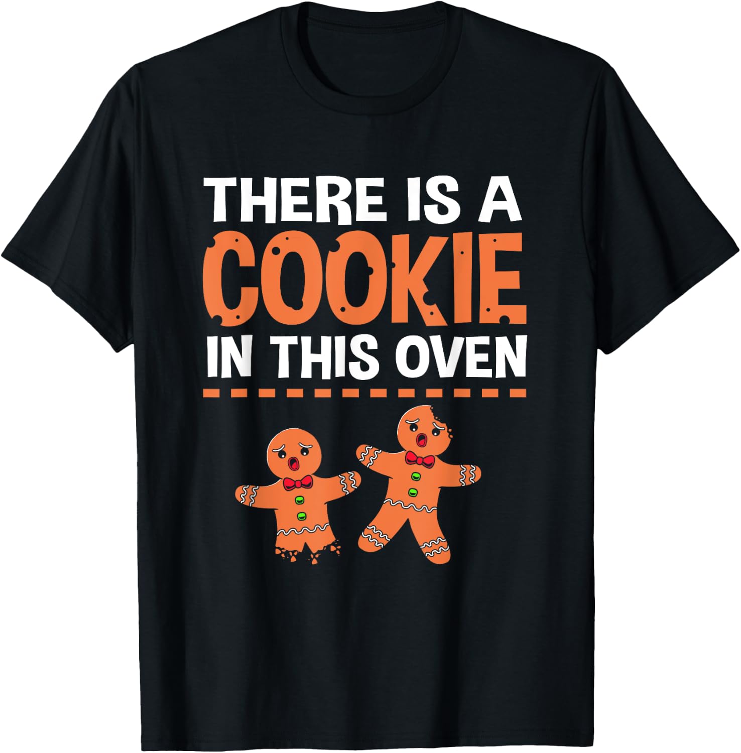 Christmas Gingerbread Gender Reveal For Mom T-Shirt - T-Shirt | Black