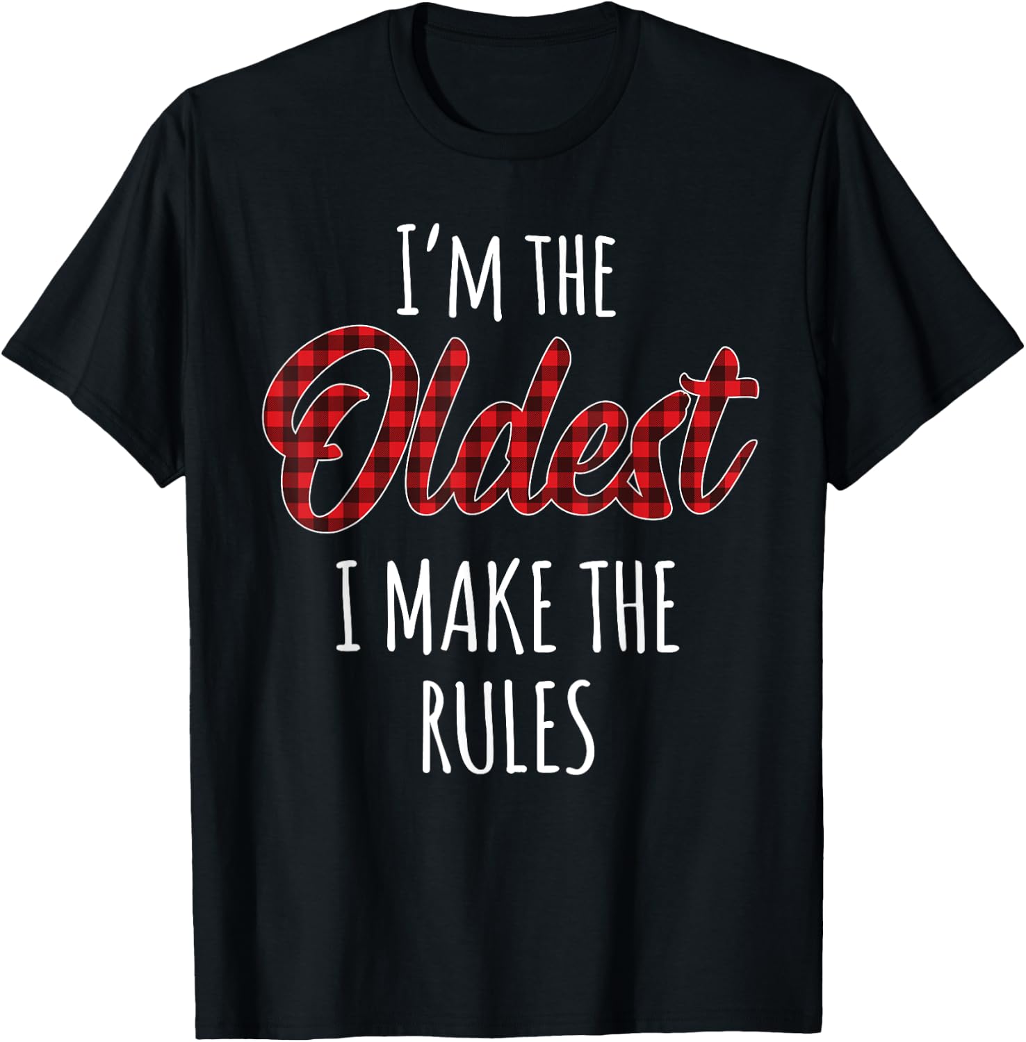 Youngest Child Rules Dont Apply to Me Christmas Sibling T-Shirt - T-Shirt | Black