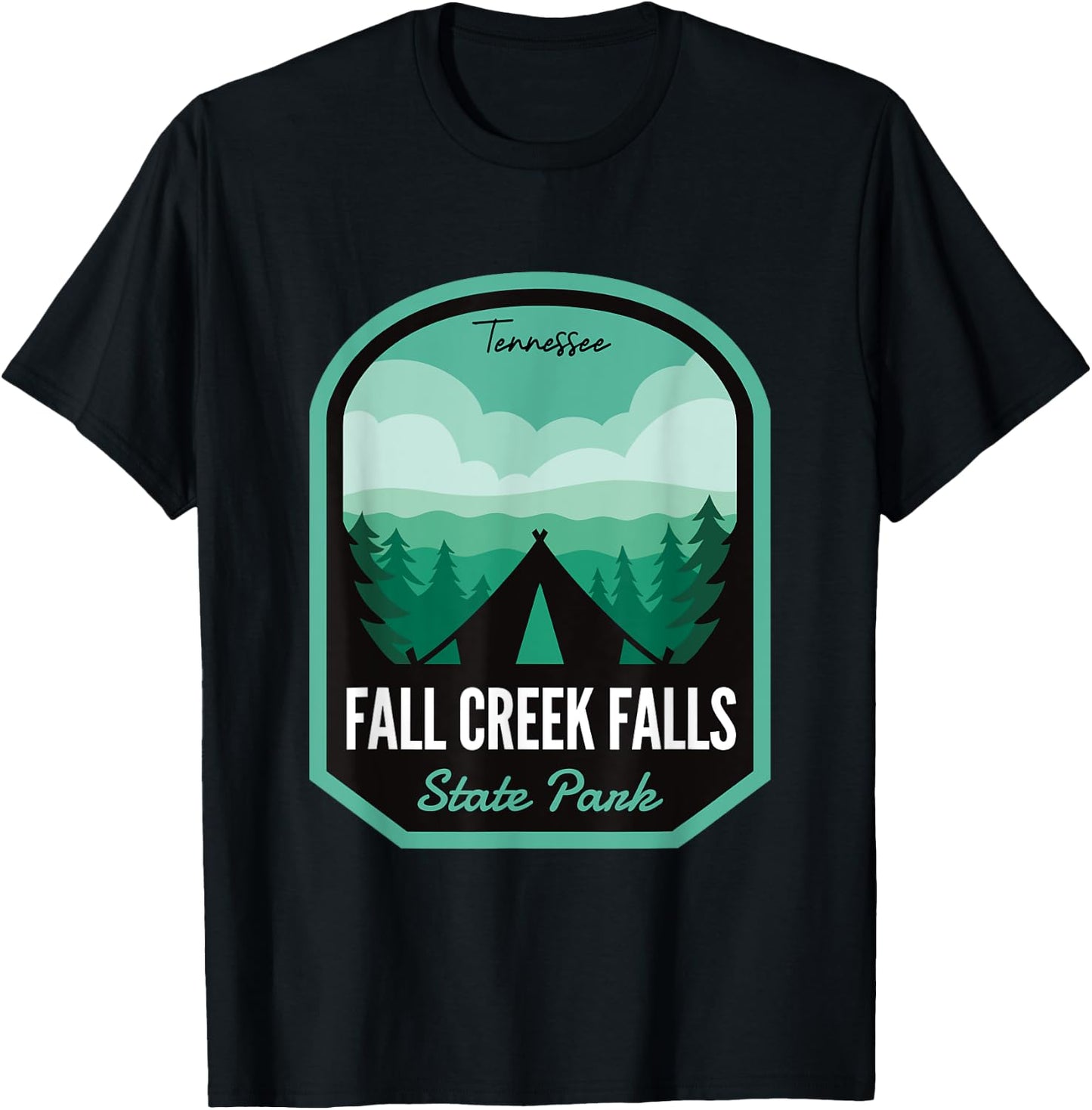 Fall Creek Falls State Park TN Camping T-Shirt - T-Shirt | Black