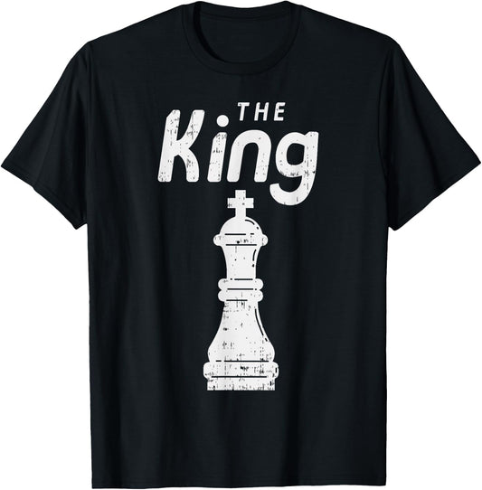 Chess Piece The King Shirt Halloween Matching Costume T-Shirt - T-Shirt | Black