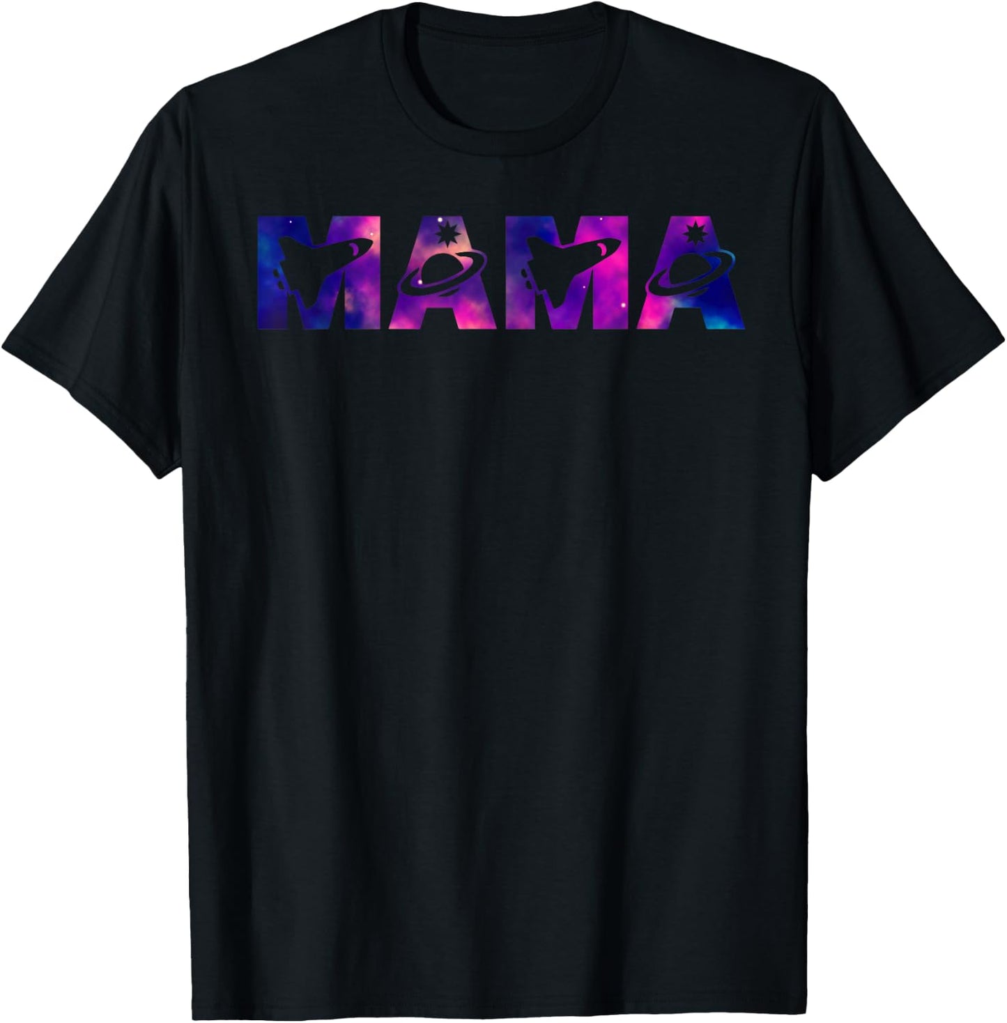 Funny Mama Space Astronaut Birthday Party T-Shirt - T-Shirt | Black