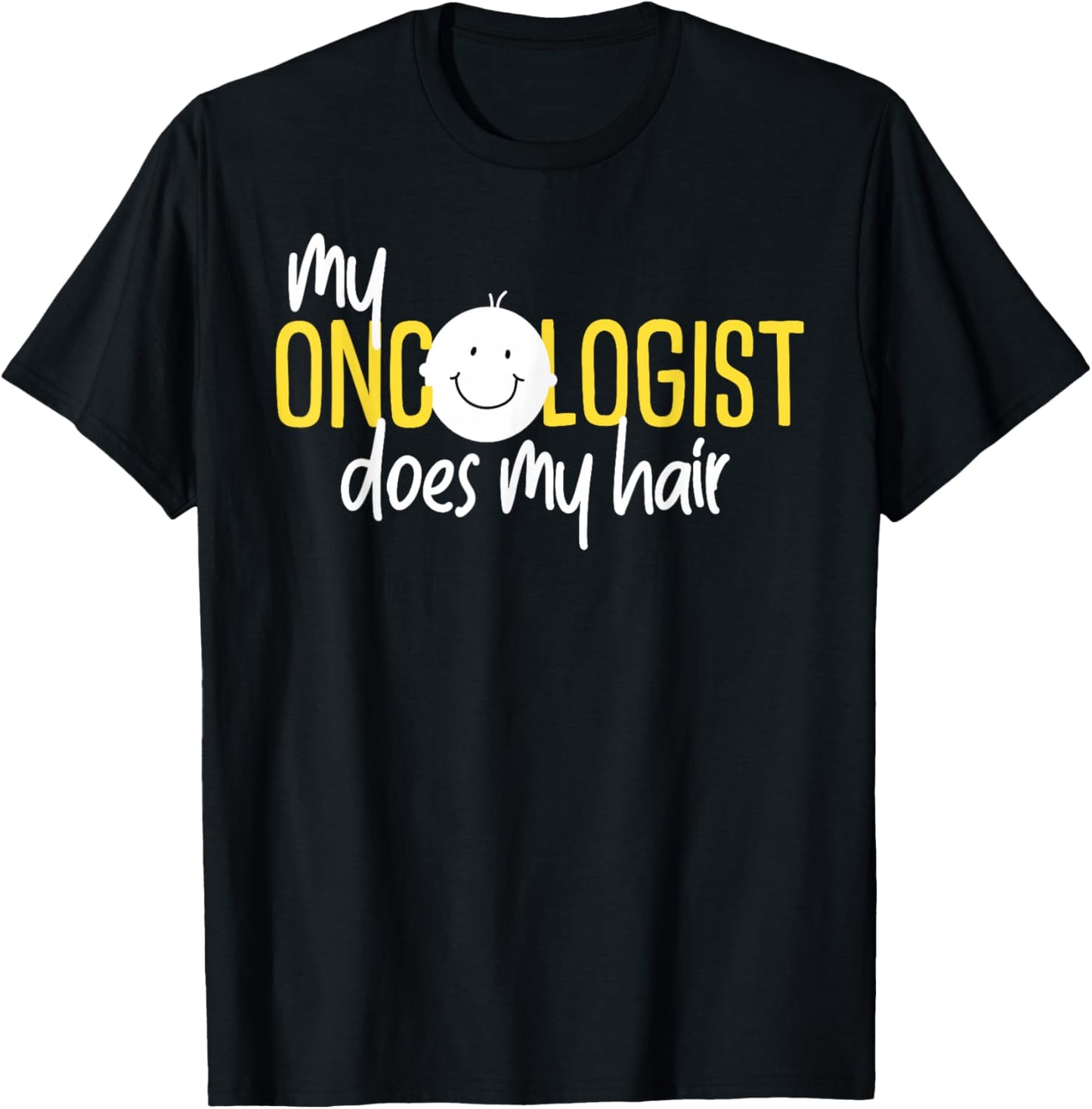 Childhood Cancer My Oncologist Does My Hair Ribbon T-Shirt - T-Shirt | Black