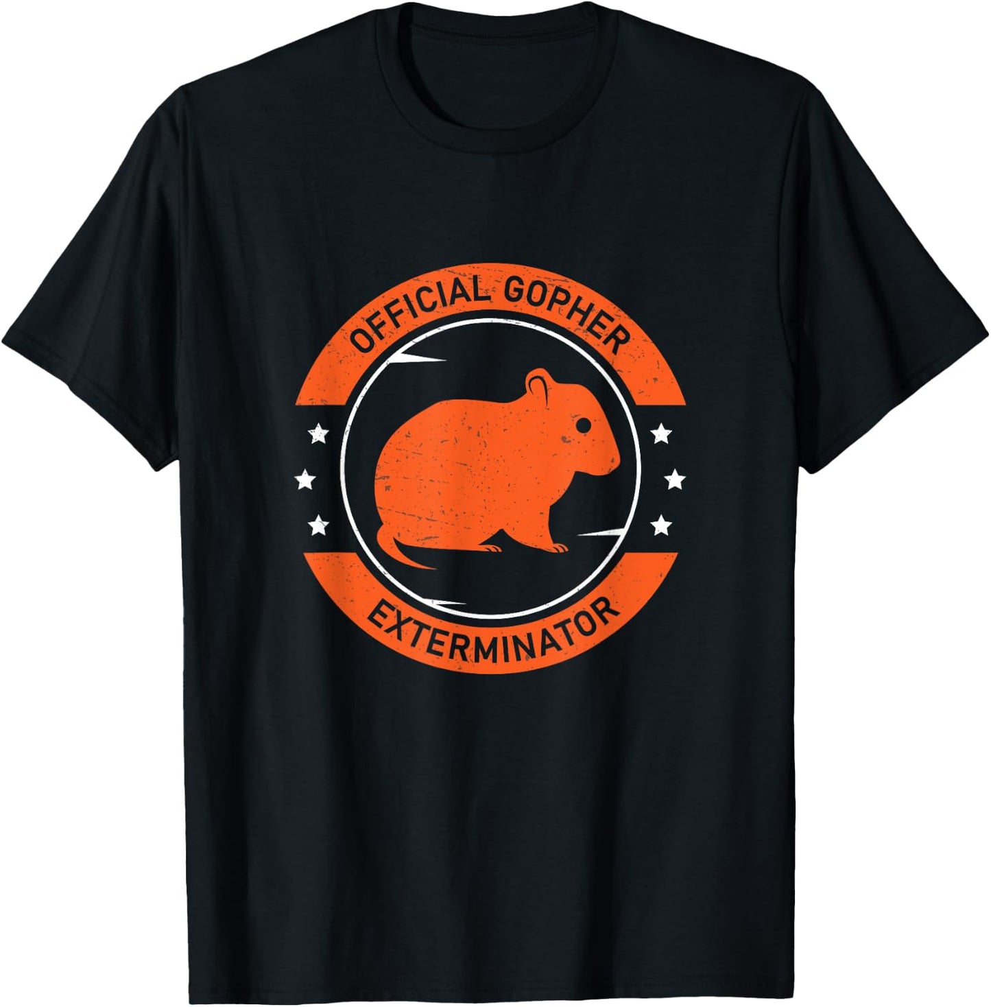 Cool Official Gopher Exterminator Rodent Trapper Gopher Hunt T-Shirt - T-Shirt | Black