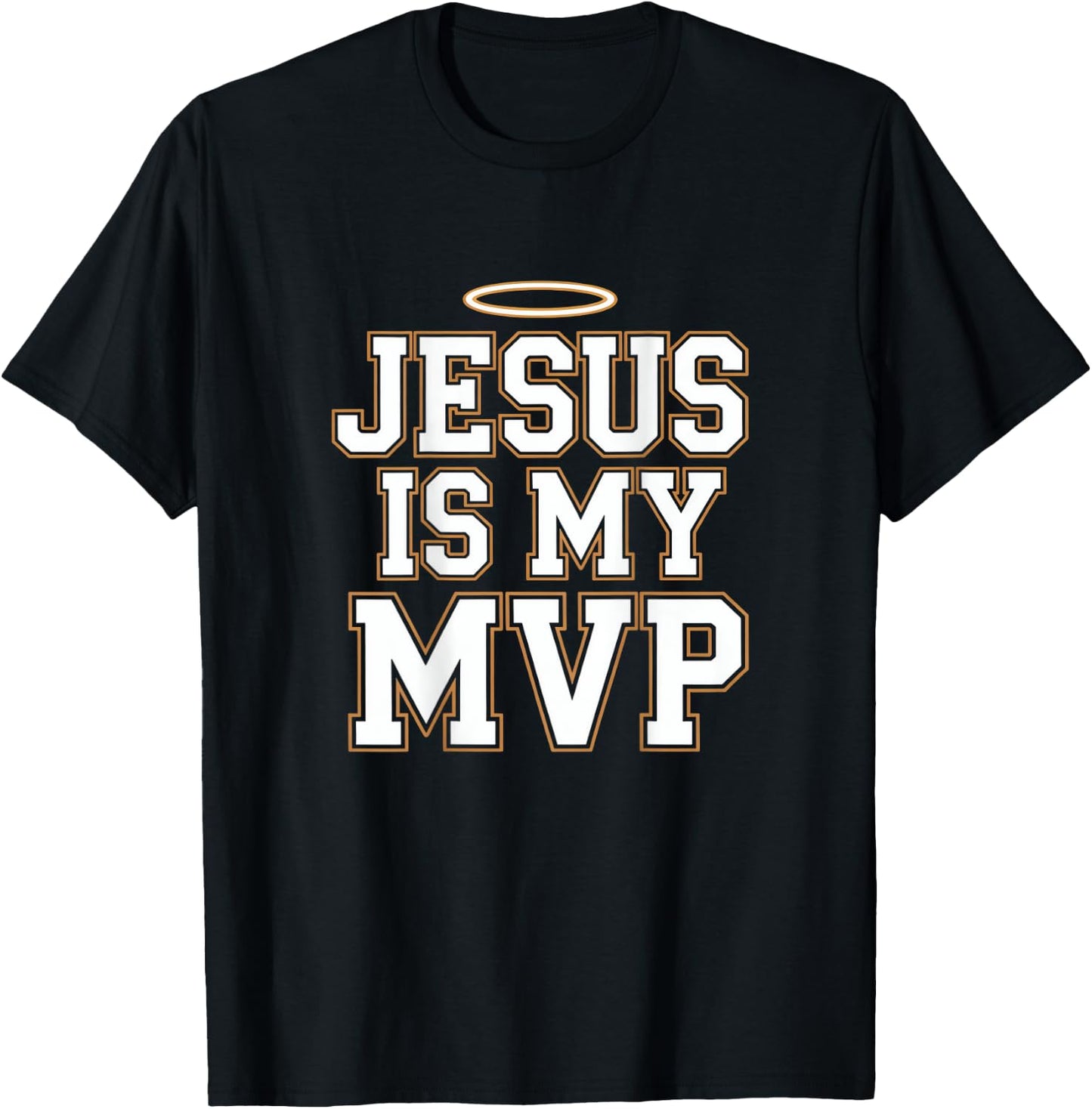 Jesus Is My MVP Perfect Christian Baseball Sport Gifts Men T-Shirt - T-Shirt | Black