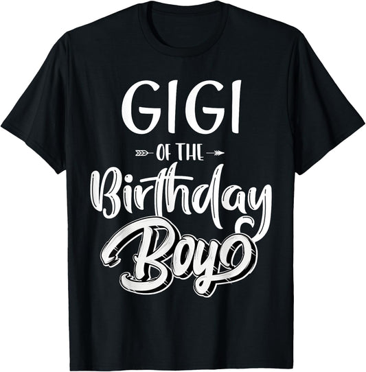 Gigi of The Birthday Boy Family Matching Party Grandma Women T-Shirt - T-Shirt | Black