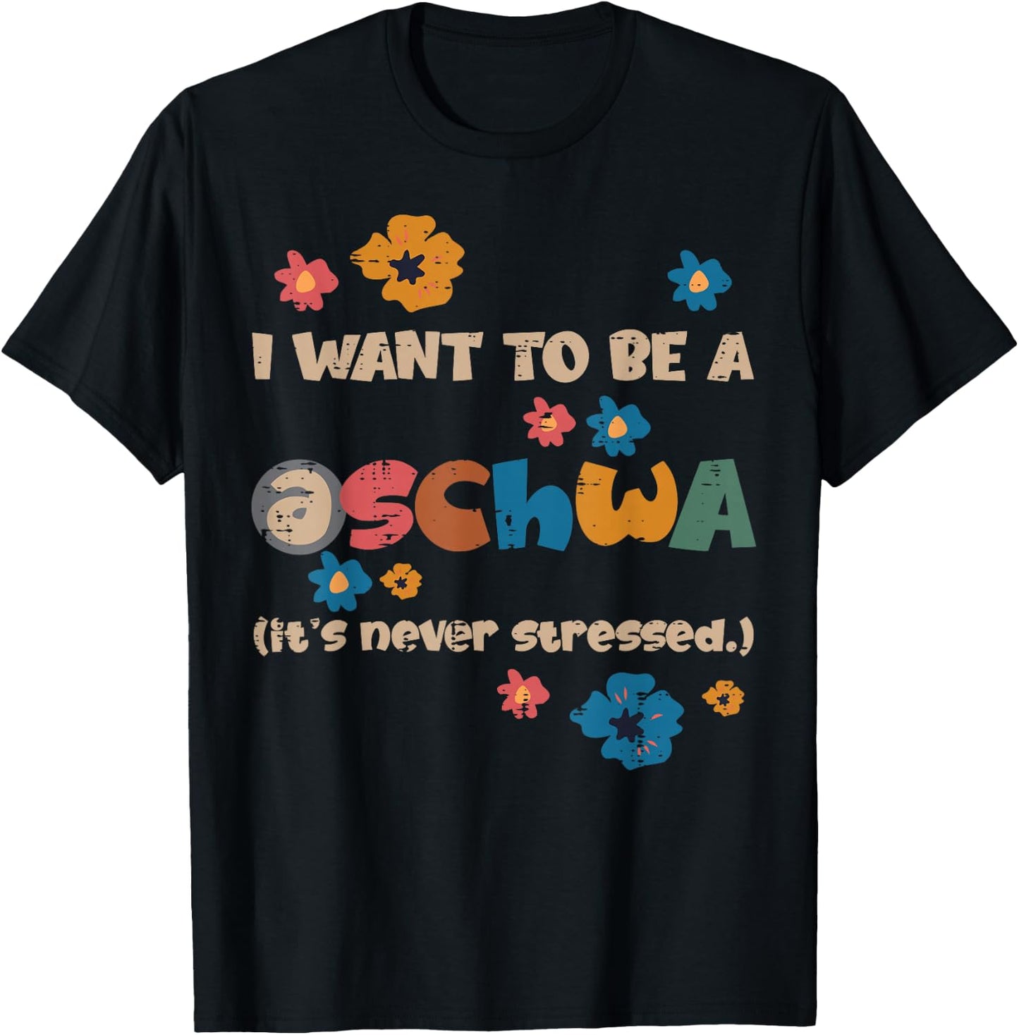 I Want To Be A Schwa Funny Read Book Reading Librarian T-Shirt - T-Shirt | Black