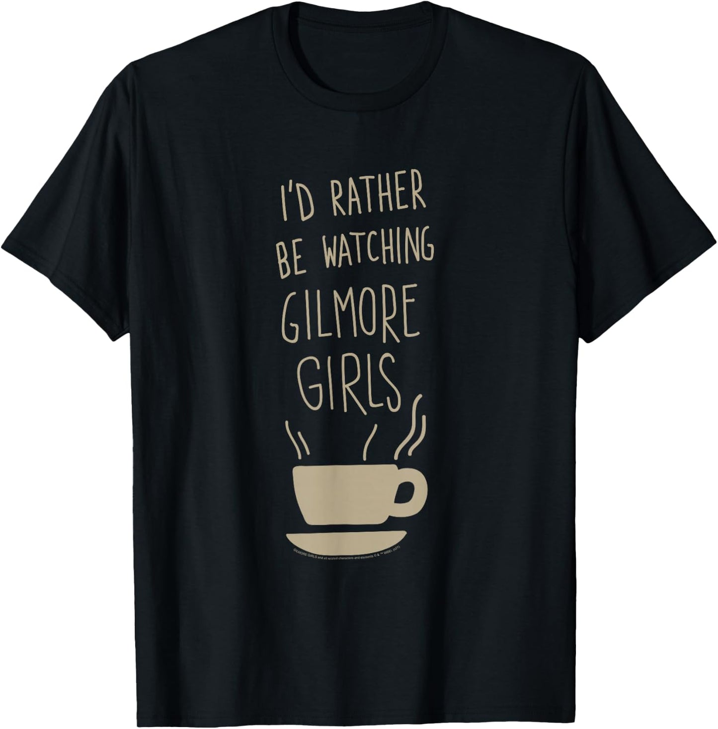 Gilmore Girls I'd Rather Be Watching Handwritten TV Show T-Shirt - T-Shirt | Black