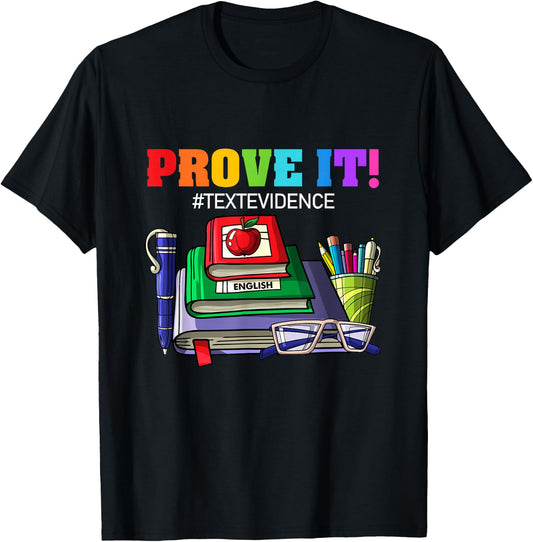 ENGLISH TEACHER Prove It Text Evidence Women T-Shirt - T-Shirt | Black