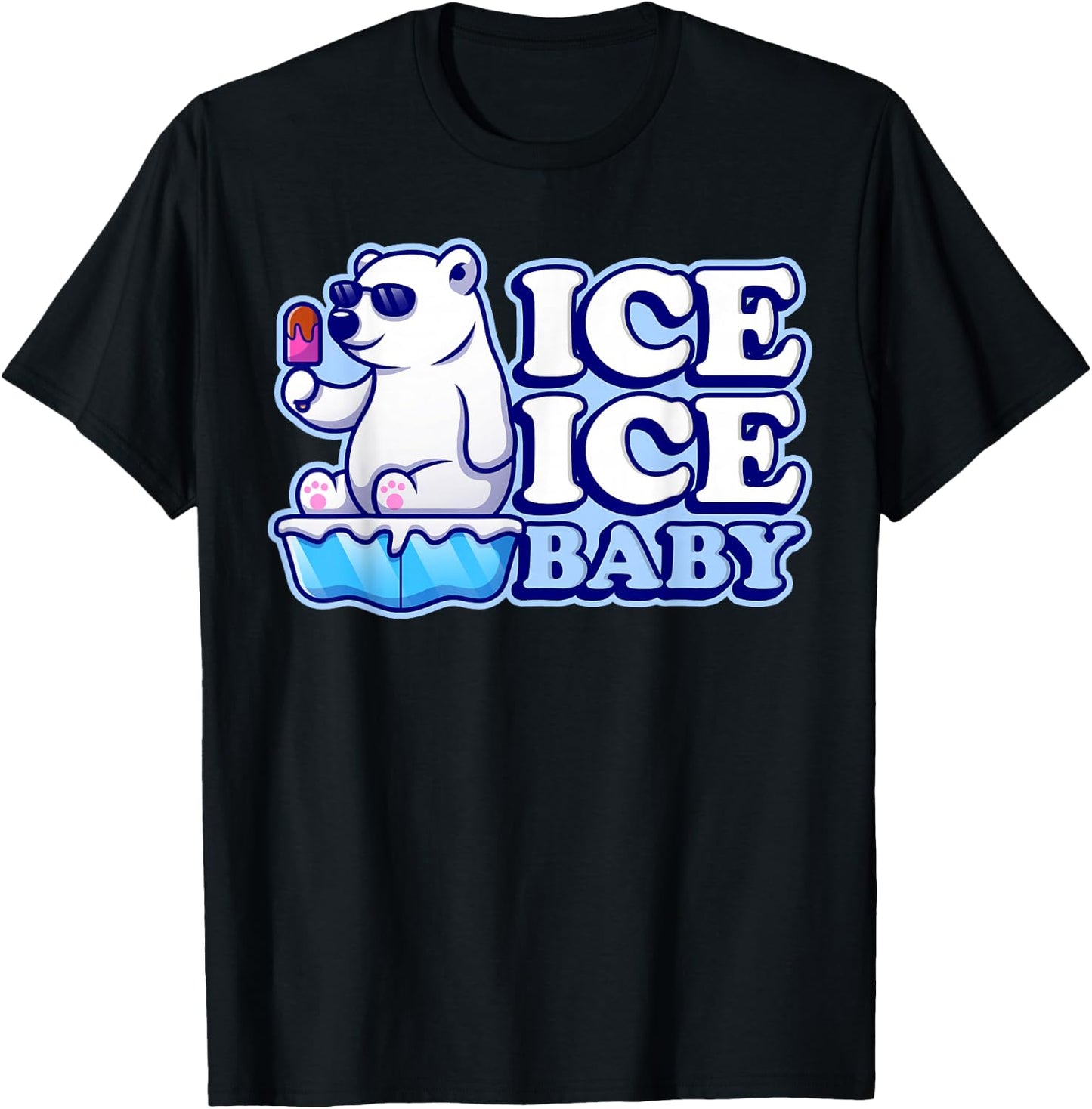 Ice Ice Baby Polar Bears T-Shirt - T-Shirt | Black