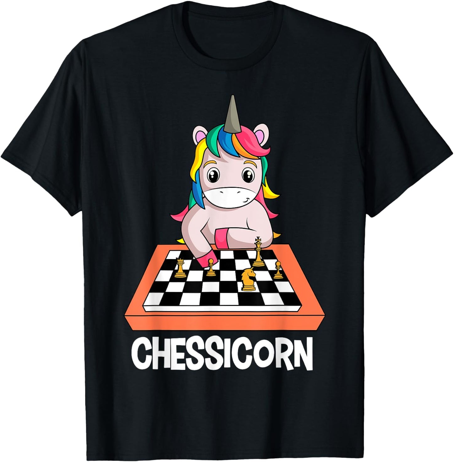 Chessicorn Chess Players Unicorn Lovers T-Shirt - T-Shirt | Black