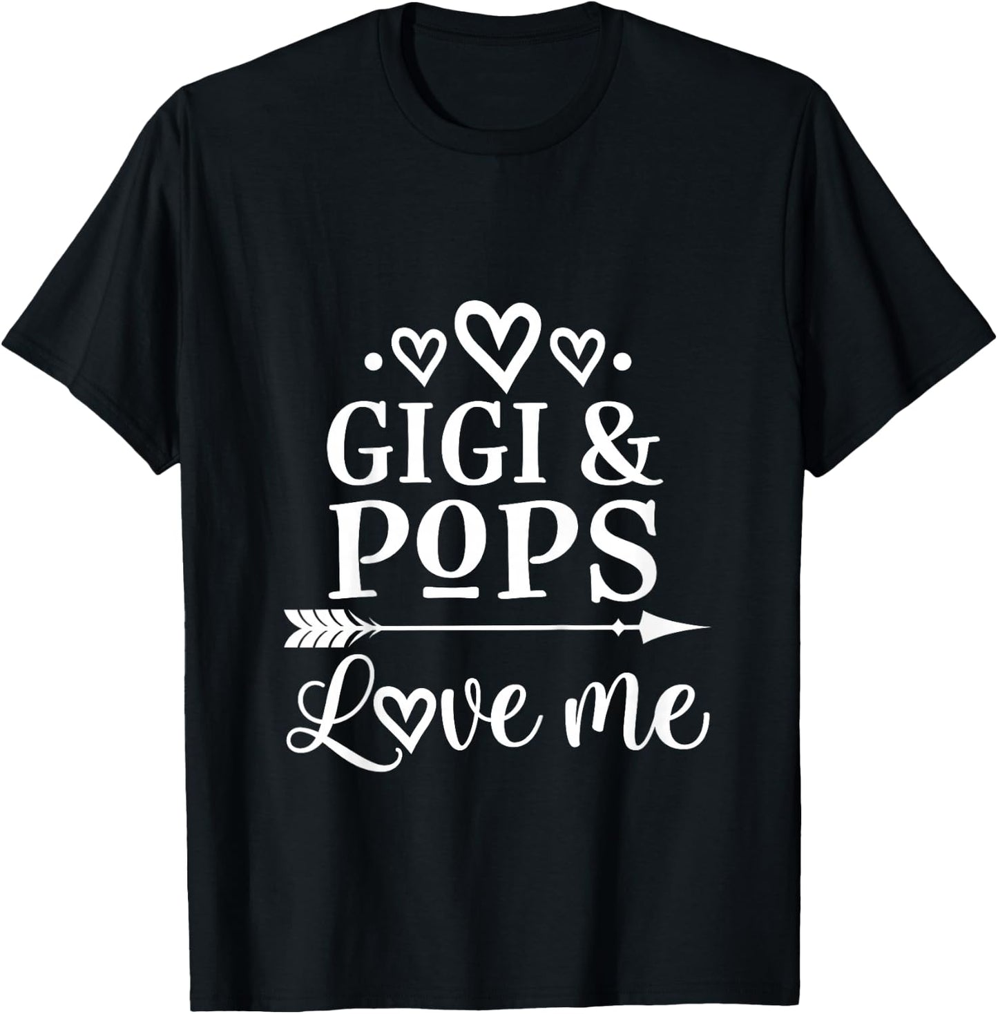 Kids Gigi and Pops Love Me Granddaughter T-Shirt - T-Shirt | Black