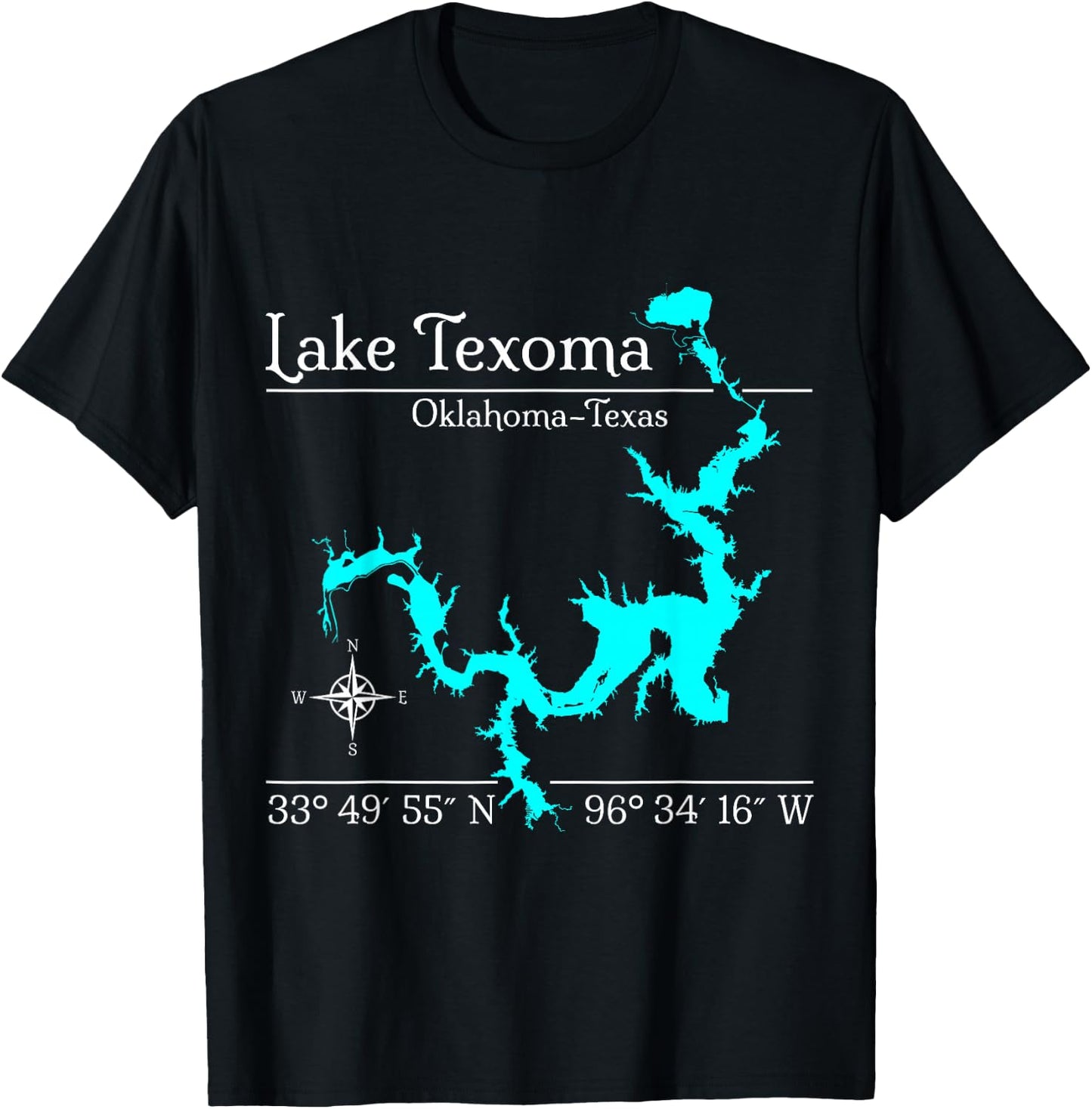 Texoma, Oklahoma - Texas T-Shirt - T-Shirt | Black