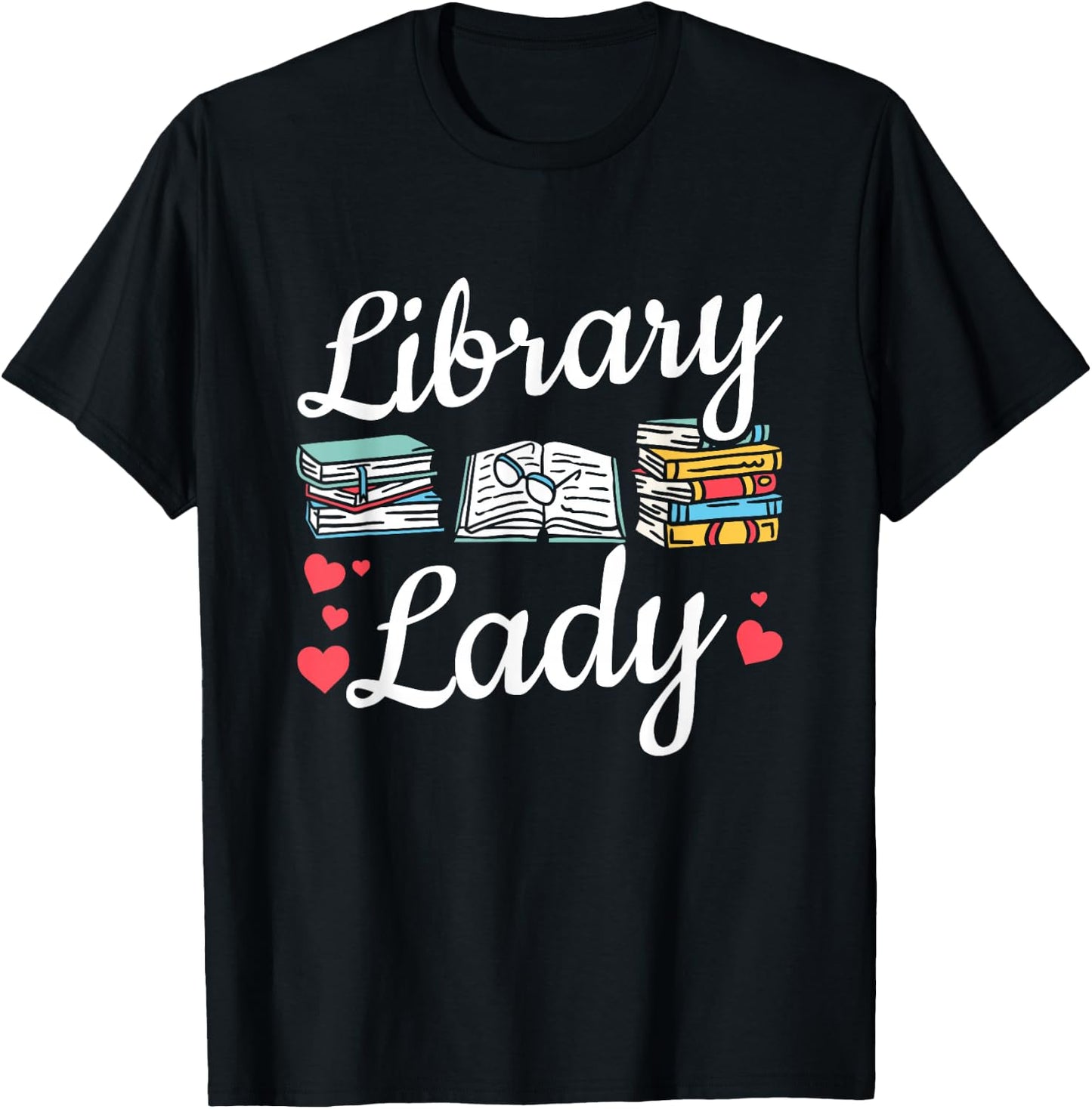 Library Lady Women Book Reading Librarian T-Shirt - T-Shirt | Black