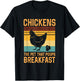 Chickens The Pets That Poop Breakfast T-Shirt - T-Shirt | Black