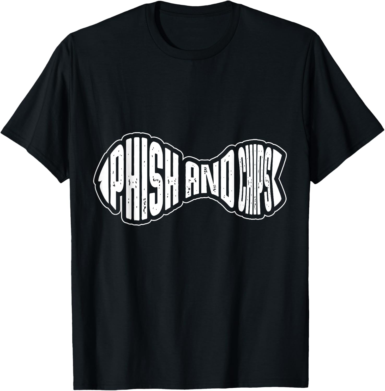 Funny Hacking Gifts for Hacker Phish and Chips, Hacker Black Small T-Shirt - T-Shirt | Black