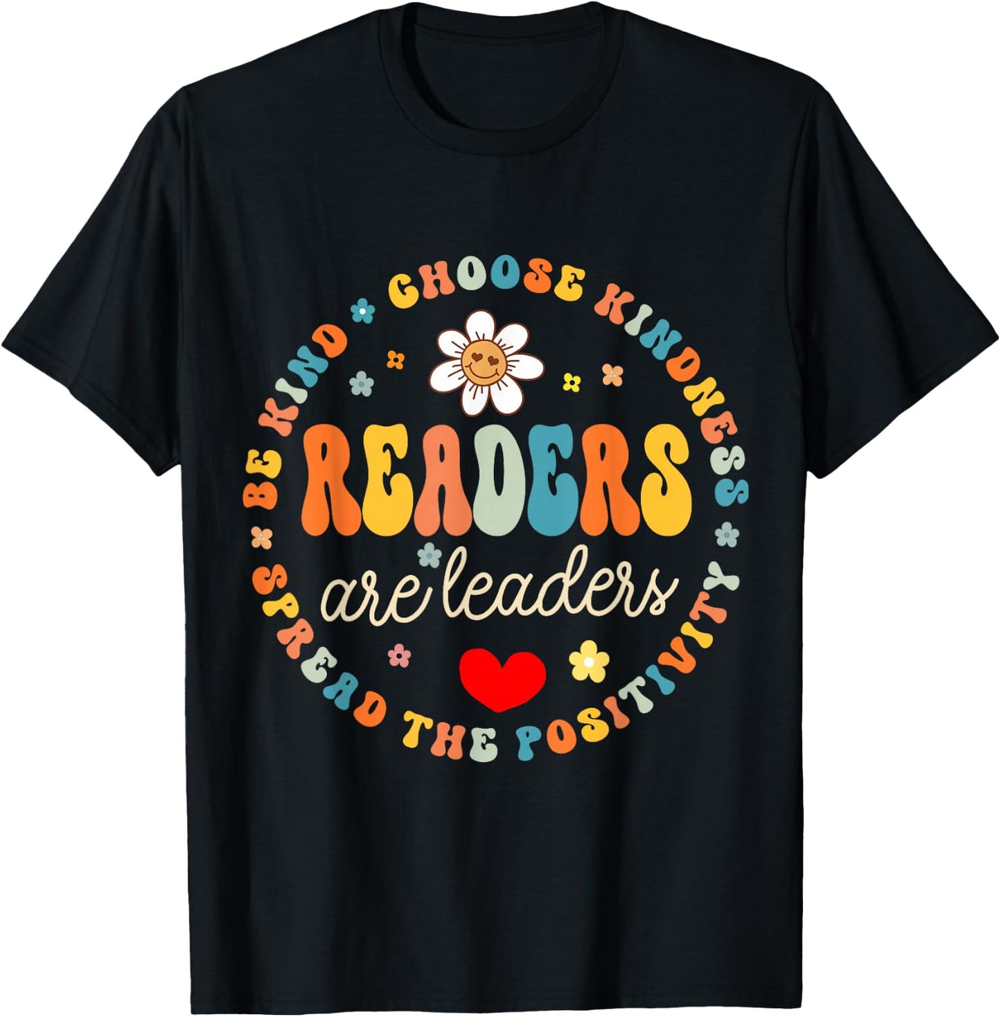 Readers Are Leaders Reading Teacher Women Kids Book Lovers T-Shirt - T-Shirt | Black
