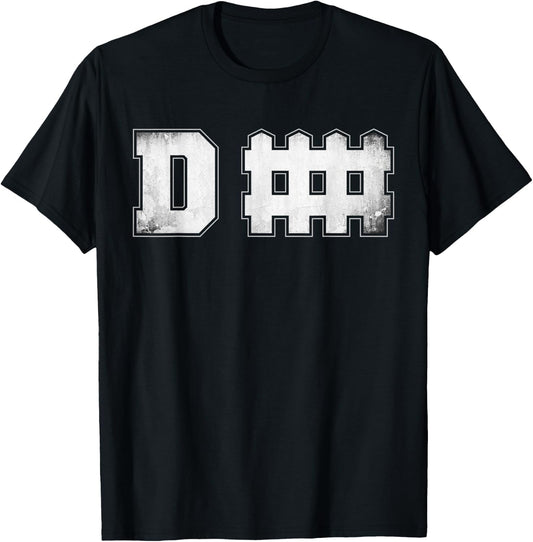 D fence Funny Defense Football T-Shirt - T-Shirt | Black